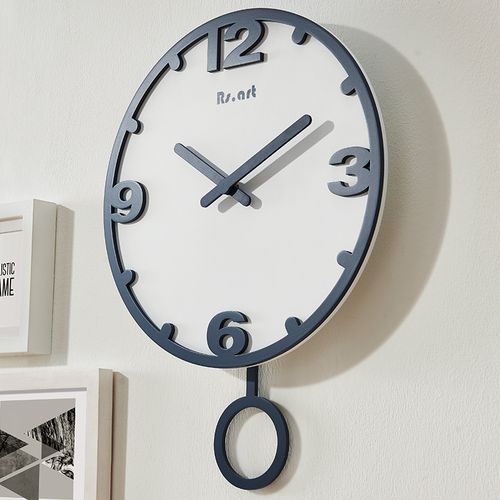 简约北欧挂钟客厅家用时尚现代个性创意时钟挂墙钟表14寸厂家直销